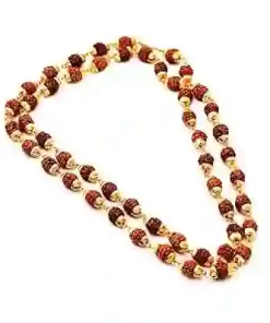 Pure Rudraksha Wood Mala Golden