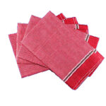 Baanasri Gamcha / Towel Red and White Pack of 4