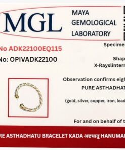 Alternative view of PURE ASTHADHATU BRACELET KADA अष्टधातु  HANUMAN