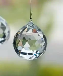 Hanging Crystal Ball 40mm Sun Catcher - 6 cm Decorative Showpiece - 6 cm  (Crystal, White)