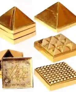 Vastu Feng Shui Pyramid 1.5x1.5 Inch Decorative Showpiece - 1.5 cm  (Brass, Gold)