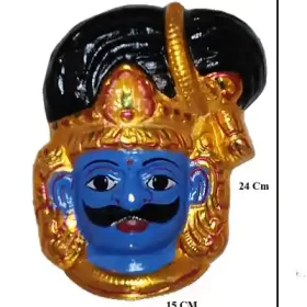 Kaal Bhairav Mandir Varanasi face Idol Statue Wall Hanging  murti in Shiva Avtar (H- 24 cm x W-18 CM) Shree Mahakaleshwer