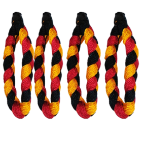 Kaal Bhairav Suraksha Kavach Black Red Yellow Made of 251 Threads Tiranga 4 Pieces