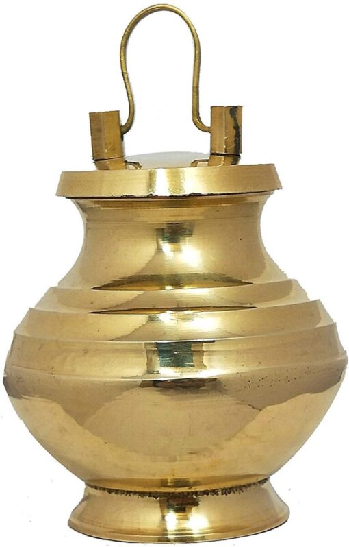 Pure Brass Gangajali Lota/Kamandal (Bronze) Pure Brass Gangajal Kalasham Kamandal Lota Gangajali Lota