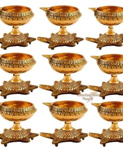 Kuber-Diya-Pooja-Items-Varanasi-Brass-Items-9-Pieces