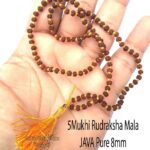 5 Mukhi Rudraksha Mala  8 MM Size Mala Leanth 26 CM